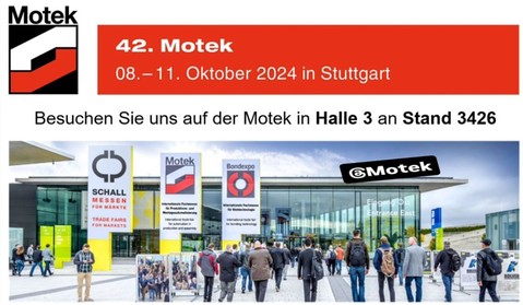 Bild einer Halle bei der Motek Messe